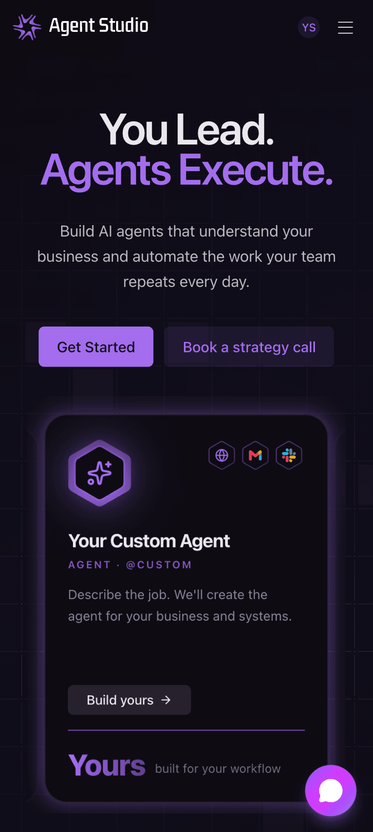 Agent Studio product interface